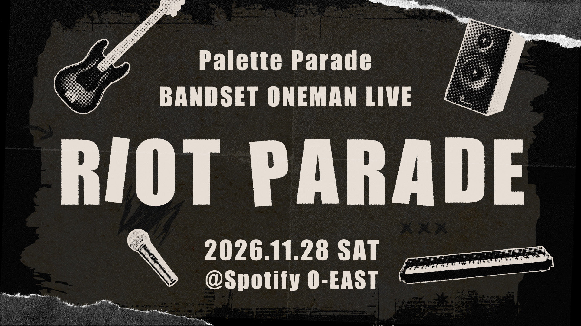 【Palette Parade】2026年11月28日(土) @ Spotify O-EASTにて初の BAND SET ONEMAN LIVE 『RIOT PARADE』開催決定！